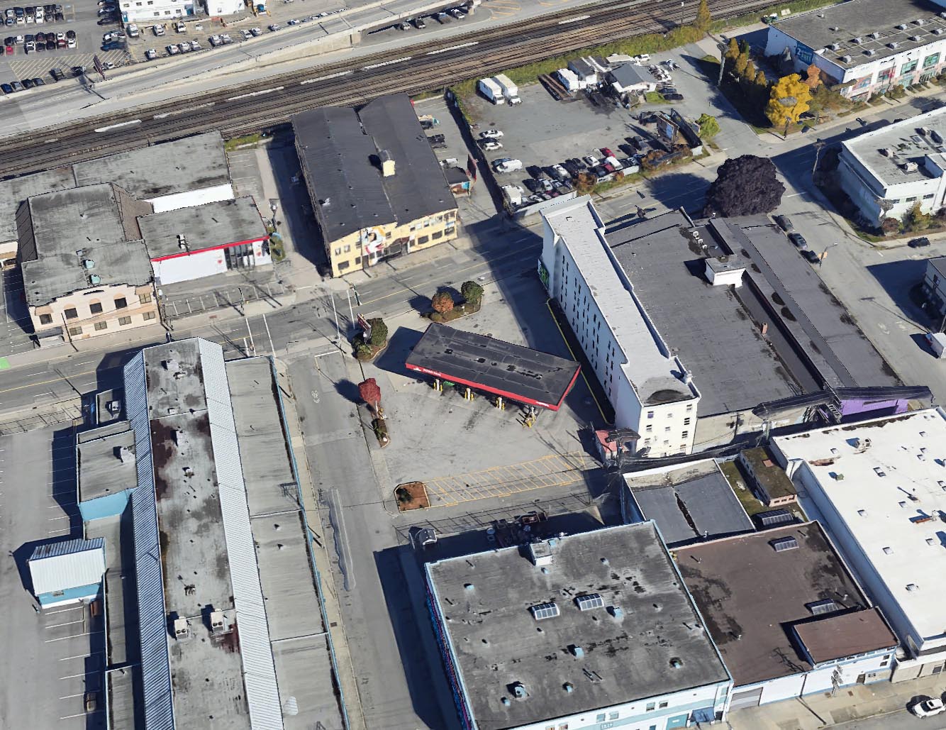 Aerial view related to a Phase I Environmental Site Assessment in BC